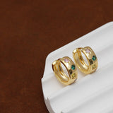 Daiiibabyyy  Luxury Zircon Star Hoop Earrings Sweet Romantic French Rhinestone Gold Color Ear Buckle Jewelry Gifts for Women Girls
