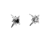 Daiiibabyyy  -  Design Star Stud Fashion High Street Sense Ins Simple Niche Silver Earrings