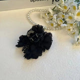 Daiiibabyyy  1pc new rose flower temperament petal clip fashionable shark clip clip Western hair clip