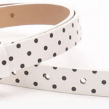 Daiiibabyyy  Vintage PU Leather Polka Dot Belt Millennial-Style Spicy Girl Retro Thin Belt Personalized Dopamine Y2K Belt Jeans Accessories