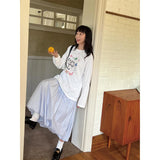 DAIIIBABYYY  -  Kawaii Cute Midi Skirt Women Japanese Streetwear Ball Gown Bud Skirts Summer Fashion Harajuku Casual Design A Line Faldas