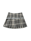 DAIIIBABYYY  -  Sweet Hot Girl Retro College Style Plaid Pleated Short Skirts Women's Summer High Waist Slim Bow Lace-up Anti-exposure Skirt