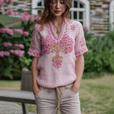 Daiiibabyyy  Autumn Ele 3D Printed Long Sve irt Women's Faionable Trans-oulder Design PU Material Thin And Non-Sinking