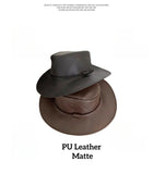 Daiiibabyyy  American Retro Western Cowboy Hat Women Outdoor Horseback Riding Travel Sun Shade Sunscreen Hat Mountaineering Hat PU Soft