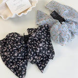DAIIIBABYYY  -  Fashion Ribbon Hair Claw Bow Hair Clips for Women Girls Stain Bow Barrettes Hairpin Women Ponytail Clip Hair Accessories