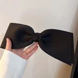 DAIIIBABYYY  -  Fashion Oversize Bowknot Barrettes Hair Clips Women Girls Black Big Bow Hairpins Spring Clips Hair Accessories Headwear2024