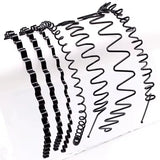 Daiiibabyyy  Fashion Wave Hairband for Mens Women Unisex Black Wavy Hair Head Hoop Band Sports Headband Hairband Hair Accessories Gifts