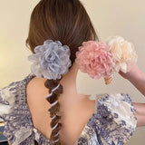 Daiiibabyyy  1 Pcs Ladies' Hair Loops Elegant Fashionable Flowers Simple Gentle Versatile Hair Ropes Sweet High-quality Hair Accessories Girl