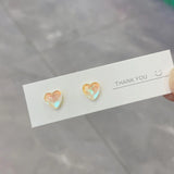 DAIIIBABYYY  -  Fashion Sweet Macaron Candy Colorful Heart Stud Earrings Women Y2K Korean Fashion Girls Party Earring Jewelry Wholesale