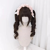 Daiiibabyyy  Sweet Lolita Long Curl Fake Hair Wig Jk Simulation Human Hair Wig Cosplay Fake Hair Extension Chinese Brand Hair Accessories
