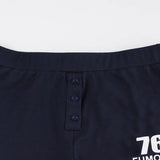 Daiiibabyyy  Women's Letter Print Neck Hanging Vest Shorts Two-piece Set Summer Fashion Slim Fit Dark Blue Comfortable Outdoor Sports Outfit