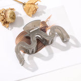 Daiiibabyyy  13cm Large Hair Clip For Thick Hair Claws Crab Girls Curly Transparent Coffee Hairpin Clamps Women Korean Ponytail Accessories