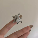 DAIIIBABYYY  -  Metal Conch Pearl Stacked Ring Exaggerate Irregular Women's Ring Imitation Pearl Charm Ocean Style Accessories Female