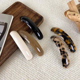 Daiiibabyyy  Hairpins Spring Clip Acetate Hair Clip for Women Elegant Exquisite Barrettes 1Pc Retro Leopard Fashion Hair Accessories Colorful