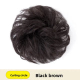 DAIIIBABYYY  -  Women's Low Bun Hair Wig Fake Hair Circle Twist Hair Pack Ancient Style Flower Bud Fluffy Hair Extension Real Human Hair