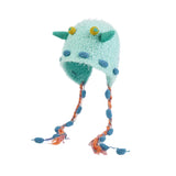 Daiiibabyyy  Women's Winter Hats Cute Funny Little Monster Knitted Hat Winter Plush Warm Woolen Hat With Straps Ear-protecting Lei Feng Hat