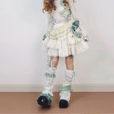 Daiiibabyyy  Autumn Girls Japanese Lace Sock Covers Bowknot Sweet Y2K Lolita Jk Calf Socks Ins Style Shibuya Spice Girls Stacking Socks