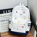 Daiiibabyyy  Star Embroidery Schoolmochila Lightweighte Casual Bag Student Backpack Cute Ins Sac Femme Large Capacity Bags for Woman