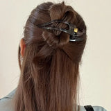 Daiiibabyyy  New Fashion Acrylic Duckbill Hair Claw Barrettes Leopard Printed Hair Clips Hair Accessories for Women Hairpin Ponytail Headwear