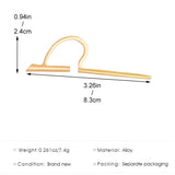 Daiiibabyyy Metal Style Long Stick Opening Ear Cuff for Women Clip Earring Metallic Plated Golden Earrings Creative Fashion Jewelry Party