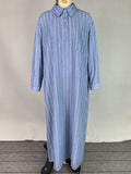 DAIIIBABYYY  -  Long Stripe Shirt Dress Woman Blue Elegant Dress 2025 New Casual Pocket Lapel Button Loose Workplace Formal Dresses
