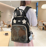 Daiiibabyyy  Ita Backpack Autumn High-capacity Canvas School Bag Transparent Preppy Style Girls Rucksack Teenage Display Bolsa Mujer Сумка