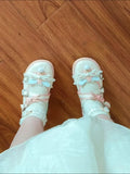 DAIIIBABYYY   -  Summer Lolita Sweet Sandals Women Japanese Bow Kawaii Chic Mary Janes Shoes Female Preppy Style Lace-up Round Toe Shoes 2024