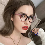 Daiiibabyyy  New Sexy Cat Eye Glasses Women Anti Blue Light Transparent Eyewear Brand Designer Computer Reading Eyeglasses Optical Frame Ocul