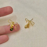 Daiiibabyyy  Bow Sequins Dangle Earrings for Women Girl Exquisite Tassel Stud Earrings Simple Vintage Sweet Cute Versatile Jewelry Gift 2025