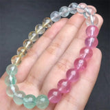 DAIIIBABYYY  -  7.5MM Natural Colored Topaz Bracelet Jewelry For Woman Men Healing Fengshui Stretch Fashion Gift 1PCS