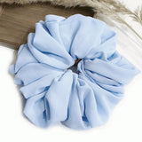 DAIIIBABYYY  -  Big Size Chiffon Scrunchies For Muslim Women Custom Elastic Volumizing Oversized Neat stitching Malaysian Bunch Hair Tie