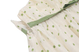 Daiiibabyyy  Summer French Prairie Chic Slash Neck Lace-up Polka Dot Print Bow Backless Short Dresses