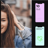 Daiiibabyyy  1 Sheet Temporary Tattoo Stickers Waterproof 15 Days Tattoo Armband Bracelet Fake Tattoo