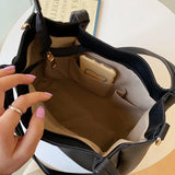 Daiiibabyyy Autumn New Brand Design Solid Color Pu Leather Large Capacity Tote Bag High Quality OL Commuter Shoulder Bag Bolsa Feminina