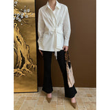 DAIIIBABYYY  -  Niche Design Sense Chinese Swashplate Buckle Irregular Thin Feeling Shirt Early Spring New Model