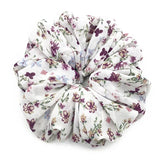 DAIIIBABYYY  -  Large Hair Band Elastic Chiffon Scrunchies Floral Print Malaysian Bunch Hair Tie Oversized Volumizing Malaysian Rubber Band