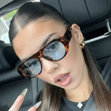 Daiiibabyyy  New Minimalist Small Frame Oval Sunglasses Ladies Outdoor Sun Shading Photography Sun Glasses Men Eyewear UV400 Eyeglasses