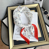 DAIIIBABYYY  -  New Silk Square Scarf Women Luxury Floral Print Kerchief Soft Satin Hairband Hands Bag Ribbon Foulard Hijab Neckerchief Headband