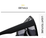DAIIIBABYYY  -  Leopard Trendy Women Sunglasses Square Chic Decorative Beach Sun Shades for Outdoor Travelling with UV Protection