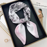 DAIIIBABYYY  -  New Silk Square Scarf Women Luxury Floral Print Kerchief Soft Satin Hairband Hands Bag Ribbon Foulard Hijab Neckerchief Headband