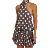 Daiiibabyyy  Women s Floral Print Spaghetti Strap Summer Dress V-Neck Sleeveless Beach Mini Dress Casual Sundress for Vacation
