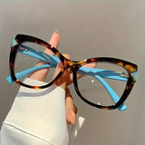 DAIIIBABYYY  -  Oversized Cat Eye Glasses Women  Stylish Vintage Blue Light Blocking Eyewear New Non-prescription Optical Eyeglasses