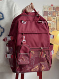 Daiiibabyyy  Preppy Style Ita Mochila Japanese Ins Mochilas Mujer Simple All-match Bag Large Capacity Backpack Two Ways Bags for Woman