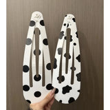 Daiiibabyyy  Funny Extra-large Hair Clips Polka Dot 3D Printed Curtain Clip Kawaii Style Strawberry Pattern Creative Side Clip