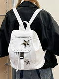 Daiiibabyyy  Contrast Star Mochilas Mujer Preppy Style Mochila Large Capaci Bag Drawstring Zipper Bolsas 2026 New Backpack Bags for Woman