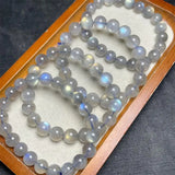 DAIIIBABYYY  -  Gray Moon Stone Bracelet For Women Men Love Gift Crystal Beads Strands Jewelry Gift 1PCS 9/10MM