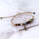 Daiiibabyyy  Ceramic Fish Stars Braided Rope Bracelets for Women Cute Blue Small Buttons Bracelets Romantic Adjustable Jewelry Accessories