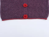 Daiiibabyyy  New Autumn/Winter Fashion Casual Long Sleeve V-neck Floral Single Breasted Loose Fit Sweater For Women,2 Colors