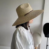 Daiiibabyyy  Natural Handmade Wheat Straw Women Panama Hat Tie Wind Rope Wide Brim Sun Hats for Beach Lifeguard Rush Straw Summer Hat Surfing