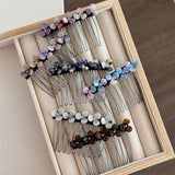DAIIIBABYYY  -  Korean Style Elegant Bun Inverted Hair Comb Flowers Barrettes New Bangs Broken Hair Finishing Updo Gadget Hair Accessories